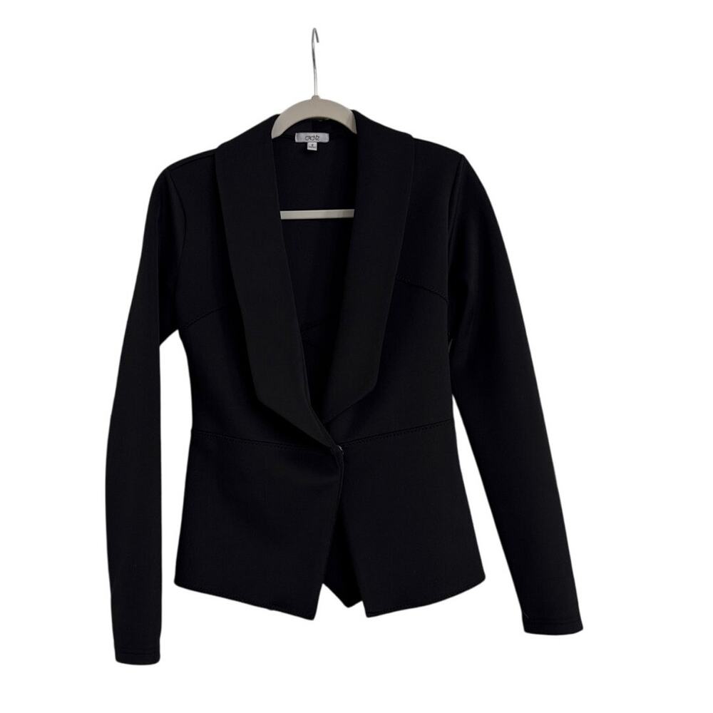 Cache Black Fitted Single Button Blazer Career Of… - image 1